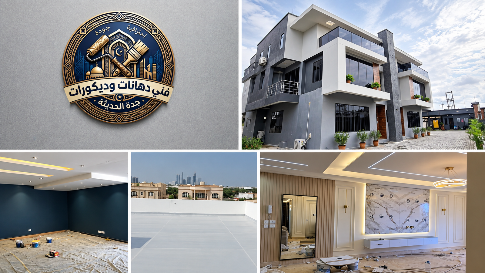 كولاج صور دهانات وديكورات وترميم